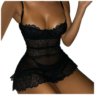 Lace Strap Night Dress Sexy Lingerie Woman Nightie Hot Erotic Underwear Nightgown Porn Costume Temptation Sleepwear Lenceria