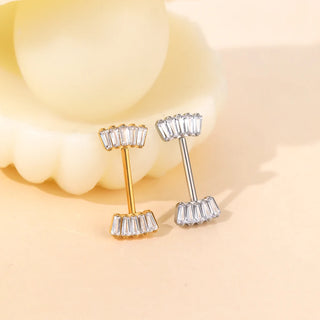 1PC Gold Color Nipple Piercings for Breasts CZ Flower Nipple Ring Sets 14G Titanium Nipple Shield Barbell Nipple Bars for Women