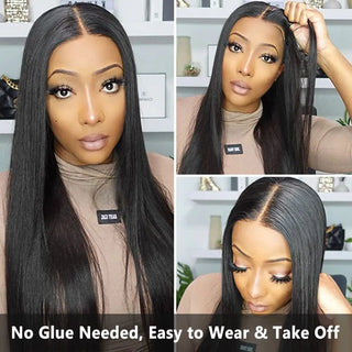 Glueless Wig Human Hair Ready To Wear Preplucked Straight Human Hair Wigs 5x5 Lace Closure Pre Cut 13x4 Lace Front Wigs Thomas Family Essentials