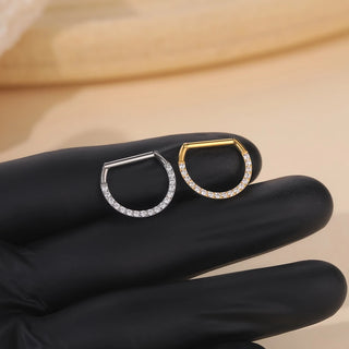 Titanium Nipple Shield Rings D Shaped Nipple Piercing Jewelry Ear Cartilage Earrings Nose Ring Daith Pirecing 14G 12/14/16mm