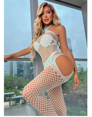 Erotic Mesh Bodysuit Sexy Lingerie Fishnet Babydolls Bodycon Women Erotic Exotic  Transparent Underwear  Open Bra Body Stocking