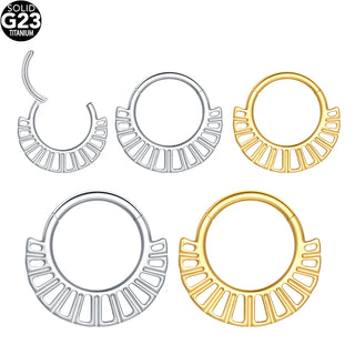 Marquise CZ Hinged Segment Piercing Titanium Septum Clicker Nose Hoop Ring Tragus  Upper Lobe Piercing Cartilage Earring
