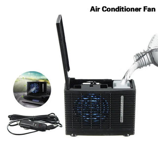 Car Air Conditioner 12V Electronic Water-Cooling Adjustable Cooling Fan Removable Automobile Air Cooler Portable Water Chiller