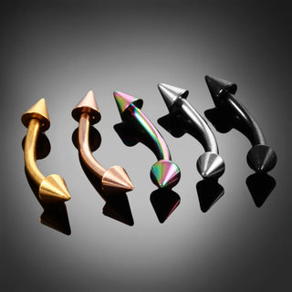 Implant Titanium Curved Barbells Eyebrow Rings Banana Piercing Curved Bar Rook Ear Cartilage Helix Tragus Body Piercing Jewelry
