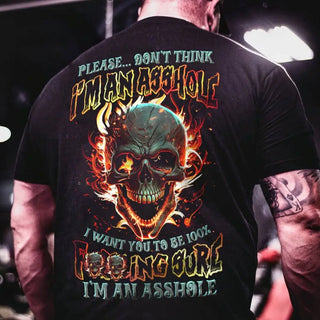 New Men's T-shirt Hip Hop Punk Streetwear Skull 3D Printed Graphic Loose Round Neck Oversized T Shirt Harajuku Gothic Pullover