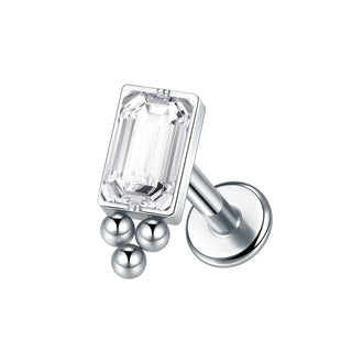 Titanium 16G Ear Cartilage Piercing Marquise CZ Flower Helix Conch Flat Back Rook Tragus Labret Lip Piercings Body Jewelry