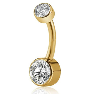 G23 Titanium Belly Button Ring 14G  6/8/10/12mm Internal Thread Cubic Zirconia Belly Piercing Jewelry Navel Piercings Gift