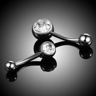G23 Titanium Piercings 14G Belly Button Piercing Dangle Goth Navel Earring Crystal Gem Ombligo Pircings Ear Piercer Jewelry 10mm