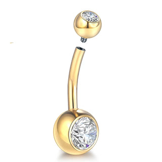 G23 Titanium Belly Button Ring 14G  6/8/10/12mm Internal Thread Cubic Zirconia Belly Piercing Jewelry Navel Piercings Gift