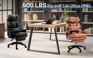 Heavy Duty Executive Office Chair w/ Adjustable Lumbar Support & Metal Base, High Back PU Leather Ergonomic Office Chair