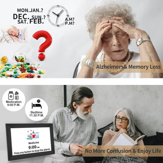 21 Alarms Digital LED Calendar Clock with Multi-Languages to display. Medicine Time Reminder for Elder.Home Desk Wall Decoration