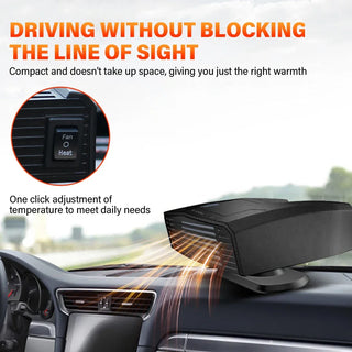 Car Heater 12V 2 in 1 Cooling Portable Powerful Car Heater 360 Degree Rotation Car Windshield Defroster for Car Auto Accessories