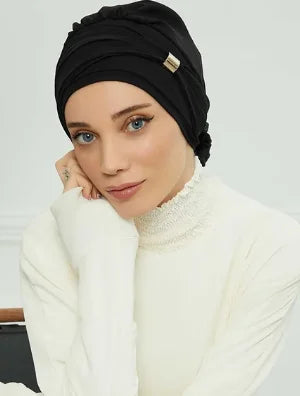 Plain Muslim Instant Turban Hat Inner Hijabs Caps Women Islamic Bandana Bonnet India Hats Female Headwrap Turbante Mujer Flower