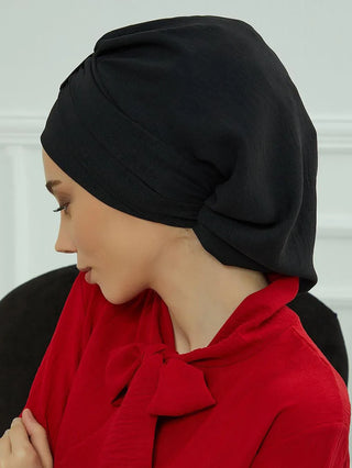 Muslim Instant Turban Pure Color Stretch Inner Hat Hijabs For Caps Ready To Wear Women Head Scarf Under Bonnet