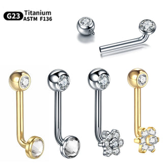 Titanium Christina Vertical Hood Piercings Flower Lip Belly Navel Rings Sexy Shinny Vagina Genital VCH Eyebrow Body Jewelry