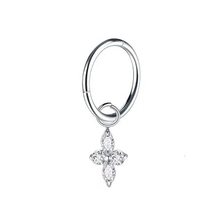 18G/16G Titanium Dangle Huggie Hoop Rook Cartilage Ear Piercing Hinged Segment Clicker Septum Ring Tragus Helix Jewelry Gift