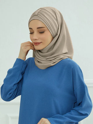 Large Plain Muslim Hat Inner Hijab Caps Ramadan Headwraps Pre-design