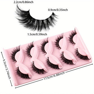 3Boxes(15pairs) Cat eye Eyelashes 3D Natural False Lashes Fluffy Soft Cross Clear Band Lashes Manga Lashes Wispy Eyelash Makeup