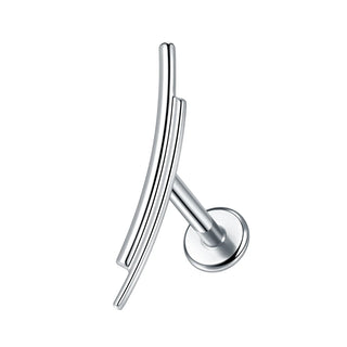 Titanium Ear Cartilage Piercings Flat Back Stud Earring Internal Thread Butterfly Cross CZ Helix Tragus Piercing Jewelry 16G