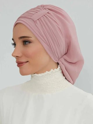 Muslim Instant Turban Pure Color Stretch Inner Hat Hijabs For Caps Ready To Wear Women Head Scarf Under Bonnet