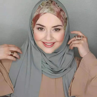 Summer Chiffon Scarf Hijab Muslim Women Instant Turban ，Big Size，Light, Thin, Breathable