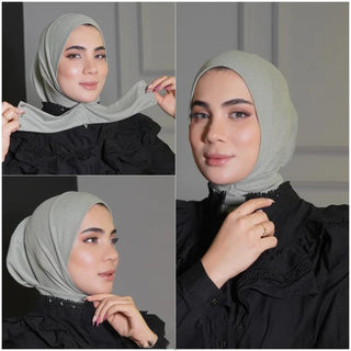 Muslim Jersy Hijab Scarf White Abaya Hijabs For Woman Jersey Abayas Women Islamic Dress Head Wrap Turbans Instant Crinkle Turban