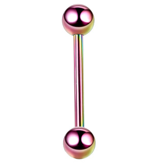 Titanium 14G 16G Tongue Ring Industrial Barbell Piercing Nipple Bar Tragus Helix Ear Piercing Stud Sexy Body Women Jewelry