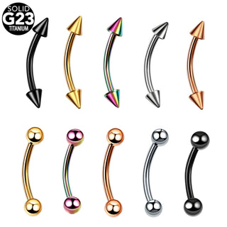 Implant Titanium Curved Barbells Eyebrow Rings Banana Piercing Curved Bar Rook Ear Cartilage Helix Tragus Body Piercing Jewelry