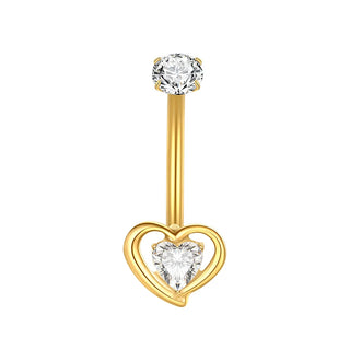 Titanium Gold Color Navel Piercings Marquise CZ Crystal Belly Button Rings Navel Earring Belly Piercings Ombligo Jewelry