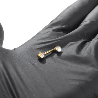 G23 Titanium Christina Vertical Hood Piercing Internal Thread CZ Crystal Belly Button Ring Body Piercing Jewelry 14G