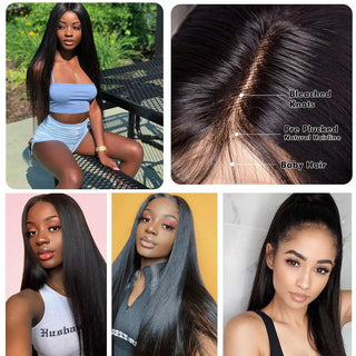 28 30 inch Straight Human Hair Wigs HD Lace Frontal Wig 180% 13x4/6 Transparent Lace Front Wigs 5x5 Human Hair Lace Closure Wigs Thomas Family Essentials