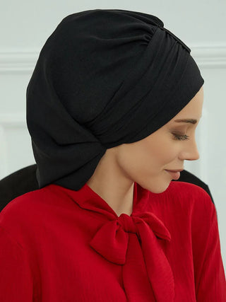 Muslim Instant Turban Pure Color Stretch Inner Hat Hijabs For Caps Ready To Wear Women Head Scarf Under Bonnet