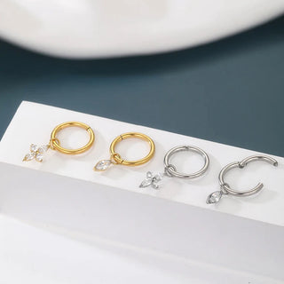 18G/16G Titanium Dangle Huggie Hoop Rook Cartilage Ear Piercing Hinged Segment Clicker Septum Ring Tragus Helix Jewelry Gift