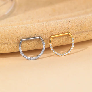 Titanium Nipple Shield Rings D Shaped Nipple Piercing Jewelry Ear Cartilage Earrings Nose Ring Daith Pirecing 14G 12/14/16mm