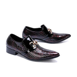 Italy Fashion Men Party Wedding Dress Shoes Pointed Toe Man Slip on Flat Shoes Business Office Men Real Leather Shoes Plus Size