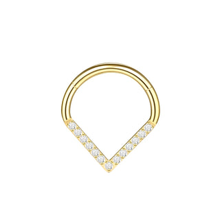 Marquise CZ Hinged Segment Piercing Titanium Septum Clicker Nose Hoop Ring Tragus  Upper Lobe Piercing Cartilage Earring