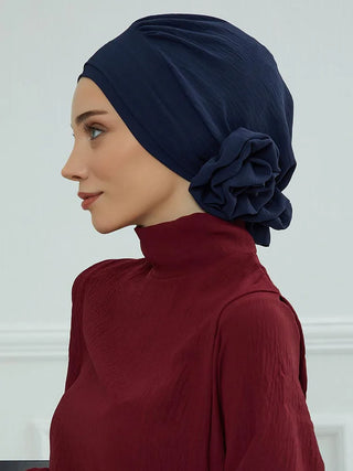 Plain Muslim Instant Turban Hat Inner Hijabs Caps Women Islamic Bandana Bonnet India Hats Female Headwrap Turbante Mujer Flower