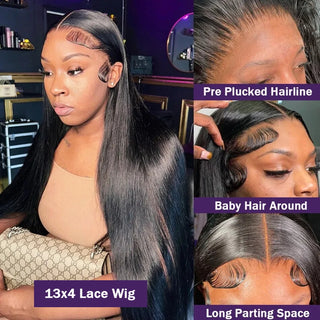 Glueless Wig Human Hair Ready To Wear Preplucked Straight Human Hair Wigs 5x5 Lace Closure Pre Cut 13x4 Lace Front Wigs Thomas Family Essentials