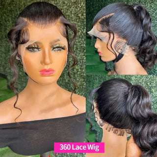 360 Full Lace Wigs For Ponytail Brazilian 30 32Inch Body Wave 13x4 13x6 HD Lace Front Wig Pre Plucked Remy 4x4 Lace Closure Wig Thomas Family Essentials