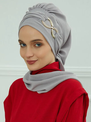 Ramadan Muslim Inner Hijabs For Woman  Turban Hijabs With Cap Islamic Muslim Jersey Head Scarf Headwraps Muslim Women Clothing