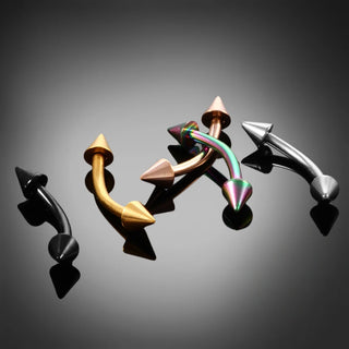 Implant Titanium Curved Barbells Eyebrow Rings Banana Piercing Curved Bar Rook Ear Cartilage Helix Tragus Body Piercing Jewelry