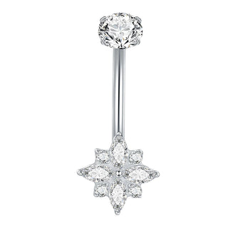 Titanium Gold Color Navel Piercings Marquise CZ Crystal Belly Button Rings Navel Earring Belly Piercings Ombligo Jewelry