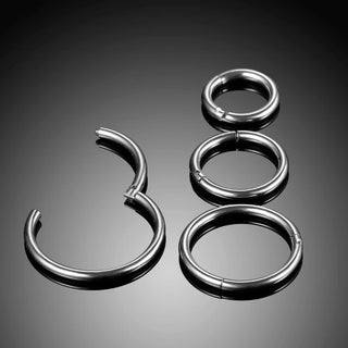 1PC Titanium Septum Piercing 10/12/14/16/18/20G Segment Ring Clicker Helix Conch Daith Nose Hoop Earring TITANIUM PIERC JEWELRI