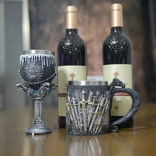 Stainless Steel Wine Glass Power Goblet Water Glass Song of Ice and Fire Beer Glass Suitable for Those Who Like To Drink