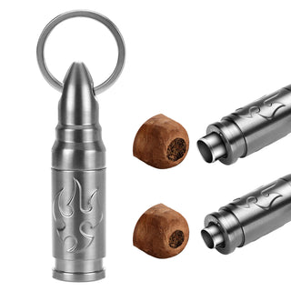 Portable Cigar Punch Cutter - Twist to Open Cigar Punch with 2 Sizes, Clockwise Switch, Precision Cutting for Various Cigars