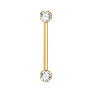 Titanium Nipple Piercing Jewelry CZ Bezel Tongue Nipple Bars Piercing for Breasts Sexy Piercing Mamilo for Women 12-20mm