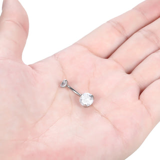 Titanium Zircon Water Drop Shape Belly Button Piercings Internal Thread Navel Barbell Rings Ombligo Sexy Body Jewelry for Women