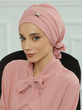 Plain Muslim Instant Turban Hat Inner Hijabs Caps Women Islamic Bandana Bonnet India Hats Female Headwrap Turbante Mujer Flower