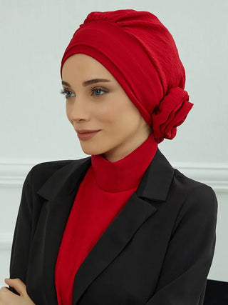 Plain Muslim Instant Turban Hat Inner Hijabs Caps Women Islamic Bandana Bonnet India Hats Female Headwrap Turbante Mujer Flower