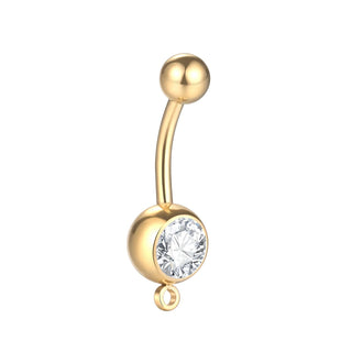 G23 Titanium Piercings 14G Belly Button Piercing Dangle Goth Navel Earring Crystal Gem Ombligo Pircings Ear Piercer Jewelry 10mm
